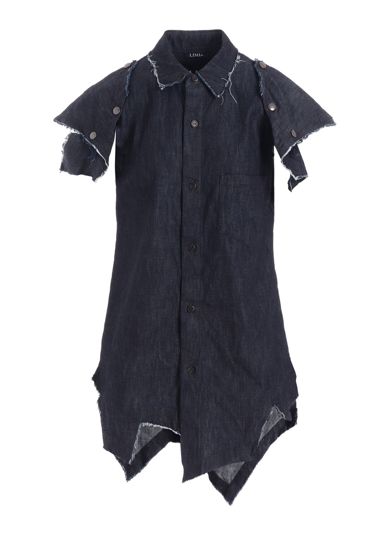 6oz DENIM DESIGNED SLEEVE BLOUSE A