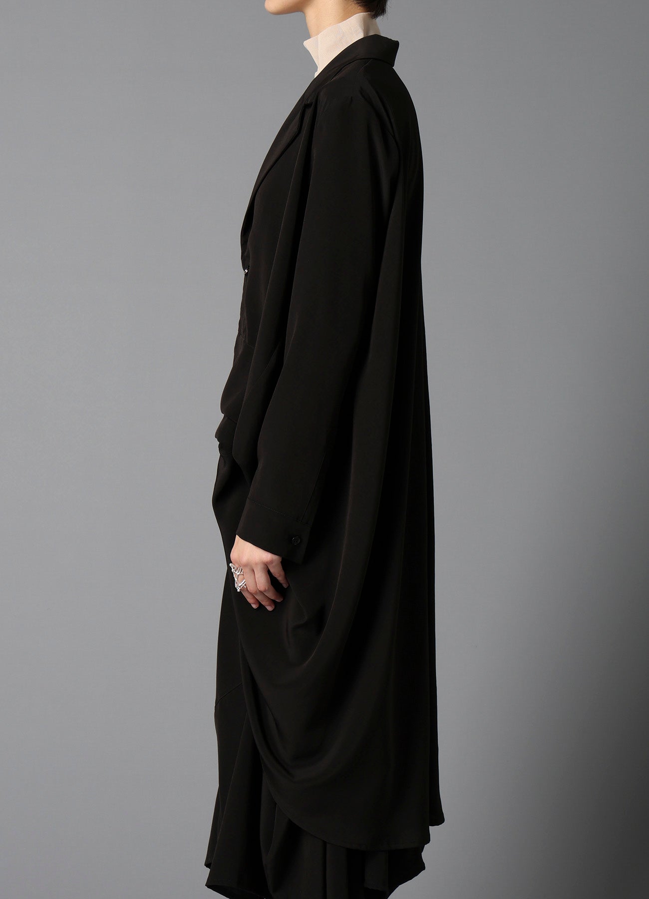 TRIACETATE DECIN FRONT PIN TUCK SHIRT