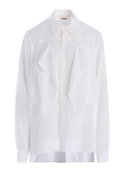 SOFT LAWN SQUARE PANEL BLOUSE