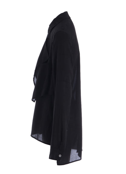 SOFT LAWN SQUARE PANEL BLOUSE