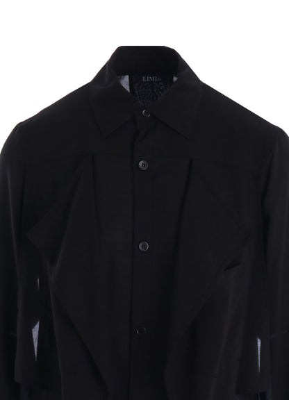 SOFT LAWN SQUARE PANEL BLOUSE