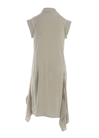 RAYON LAWN ASYMMETRIC COLLAR BLOUSE