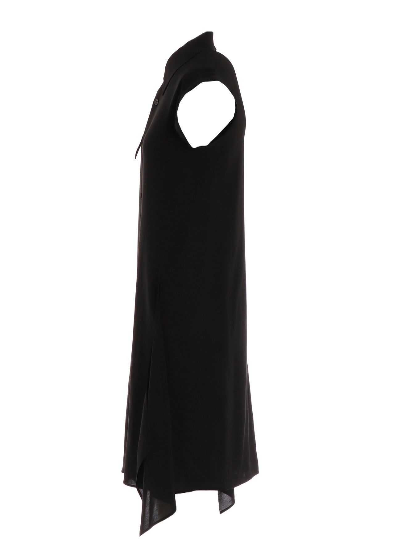 RAYON LAWN ASYMMETRIC COLLAR BLOUSE