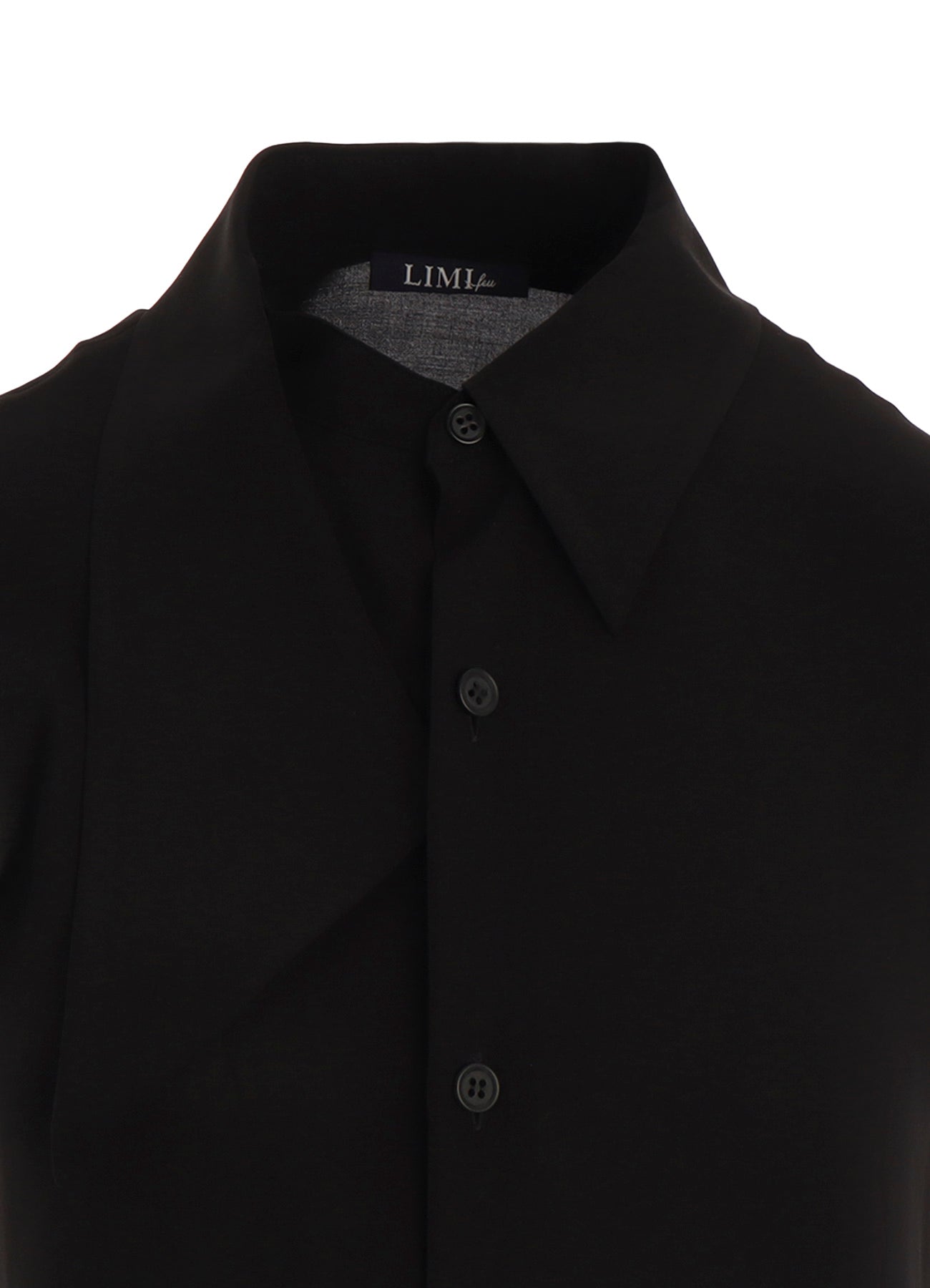 RAYON LAWN ASYMMETRIC COLLAR BLOUSE