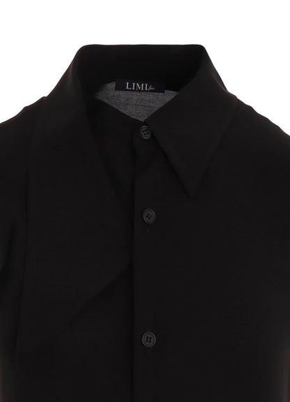 RAYON LAWN ASYMMETRIC COLLAR BLOUSE