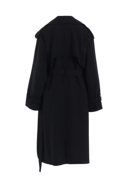 W/GABARDINE LONG TRENCH COAT
