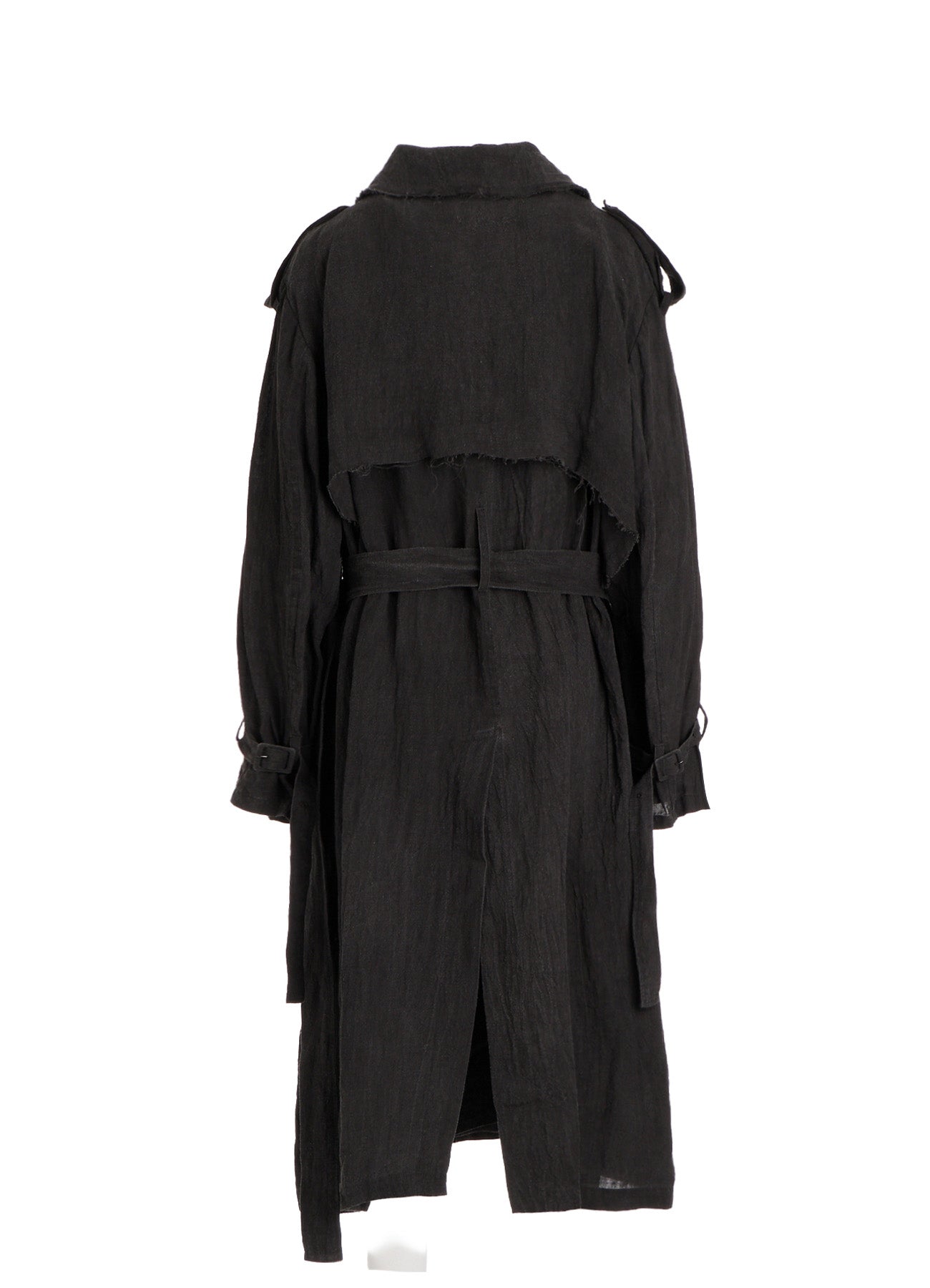 INK DYED LAWN LONG TRENCH COAT