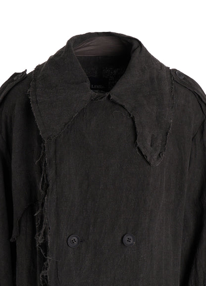 INK DYED LAWN LONG TRENCH COAT