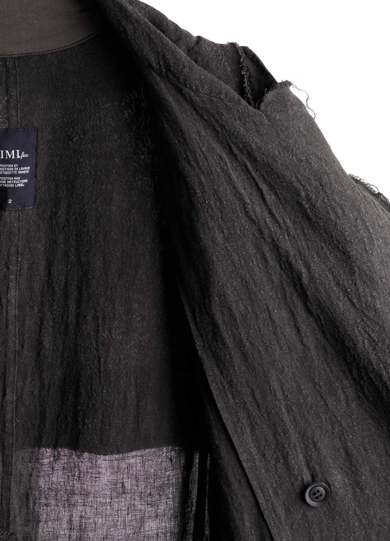 INK DYED LAWN LONG TRENCH COAT