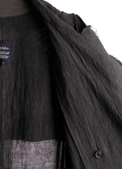 INK DYED LAWN LONG TRENCH COAT