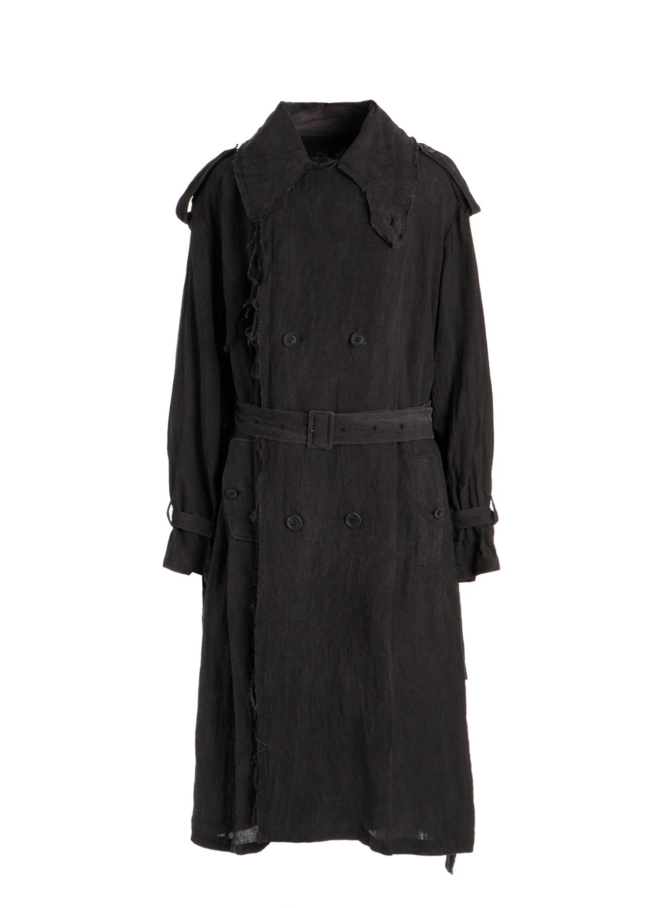 INK DYED LAWN LONG TRENCH COAT