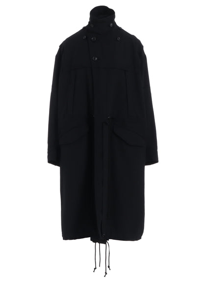 W/GABARDINE HOODED COAT