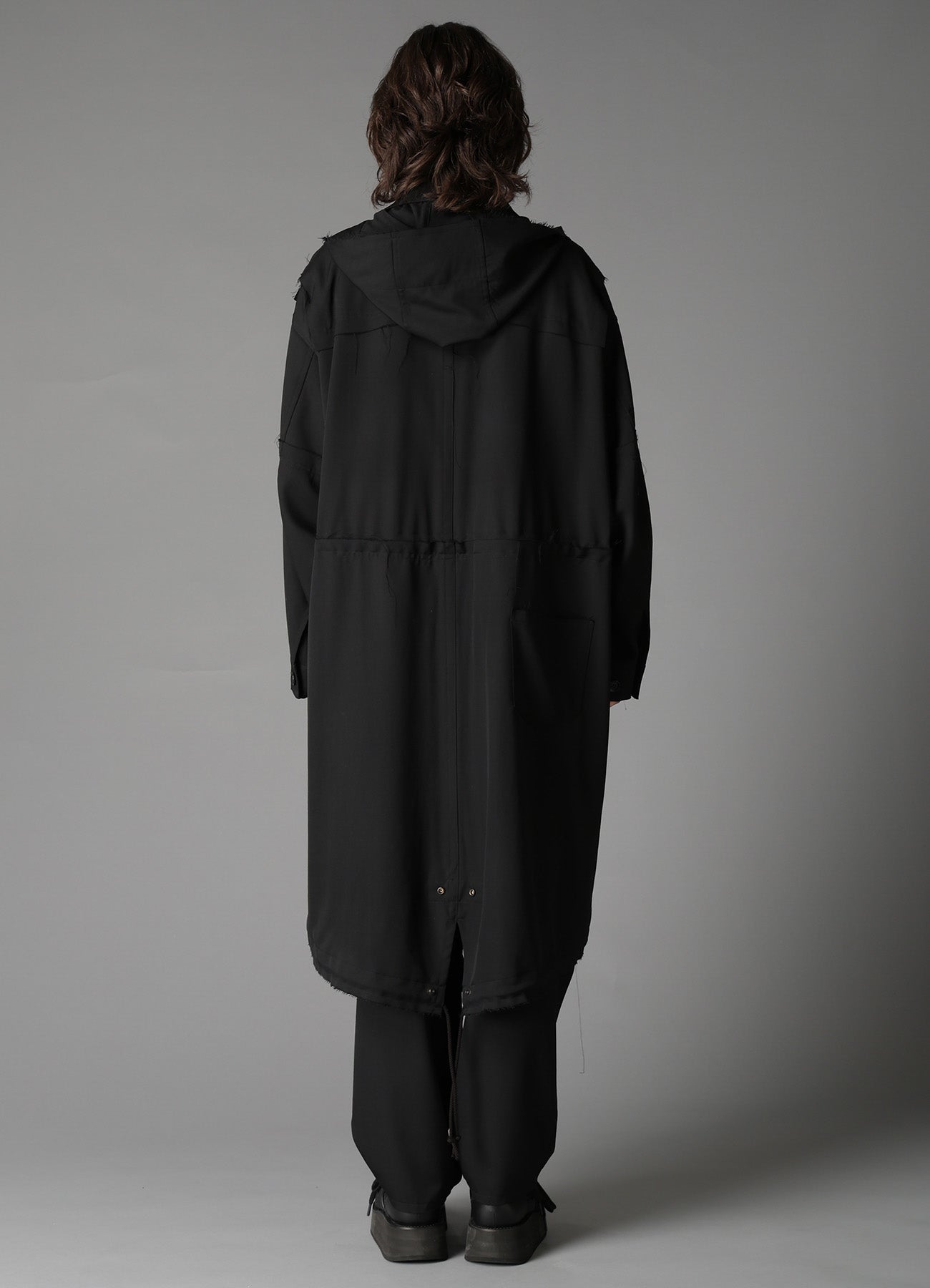 W/GABARDINE HOODED COAT