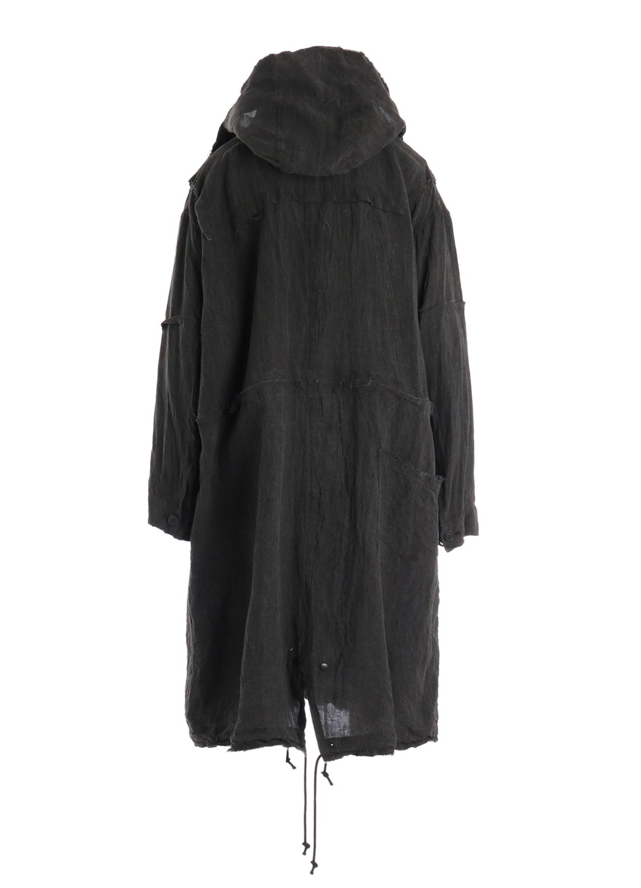 INK DYED LAWN HOODED COAT