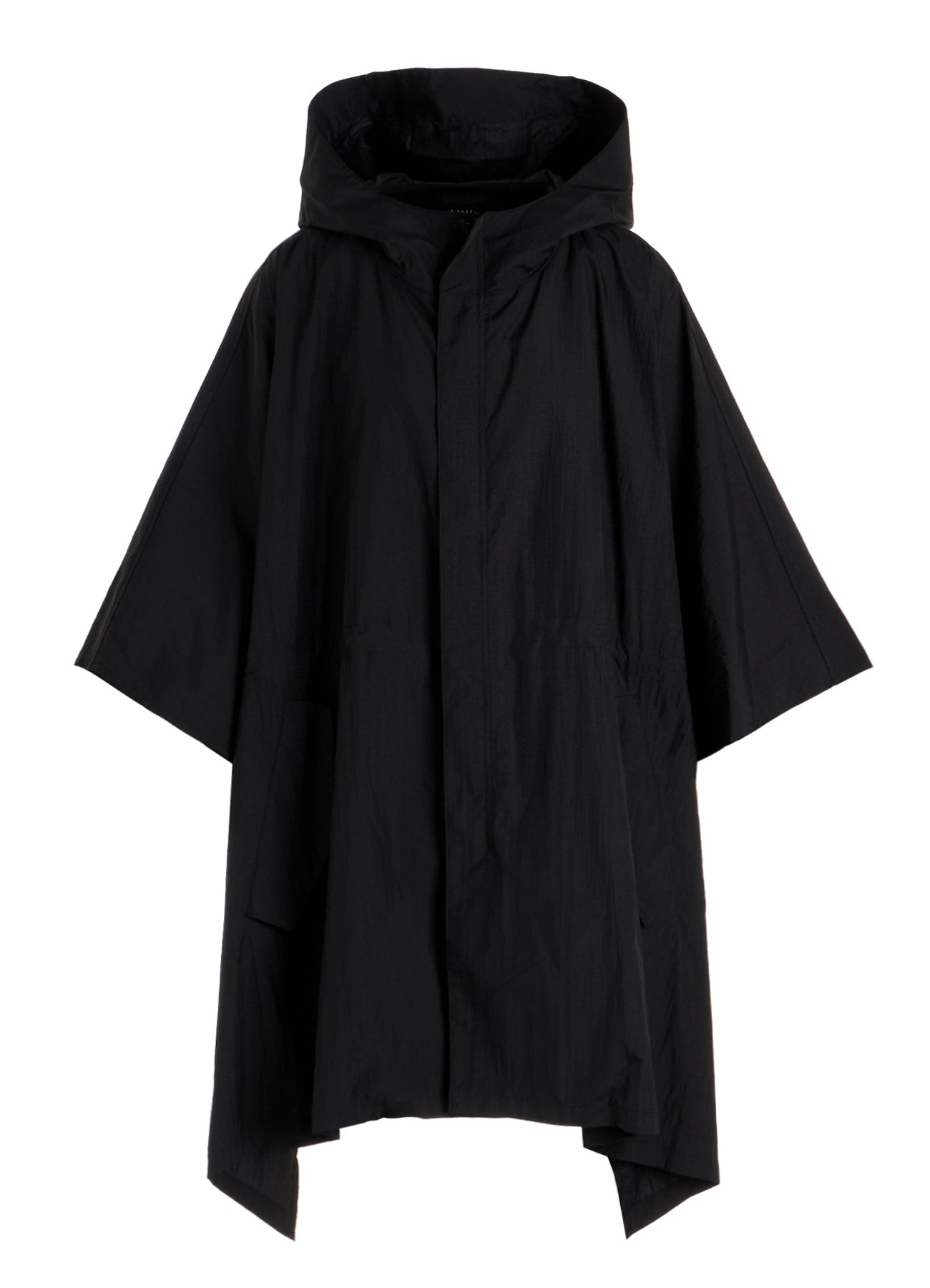 NYLON TAFFETA HOODED PONCHO COAT