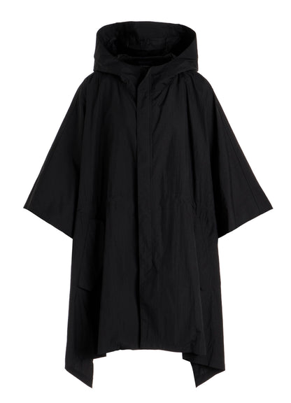 NYLON TAFFETA HOODED PONCHO COAT