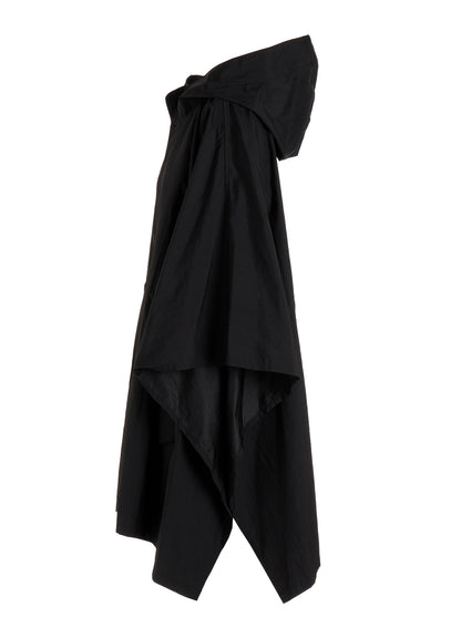 NYLON TAFFETA HOODED PONCHO COAT