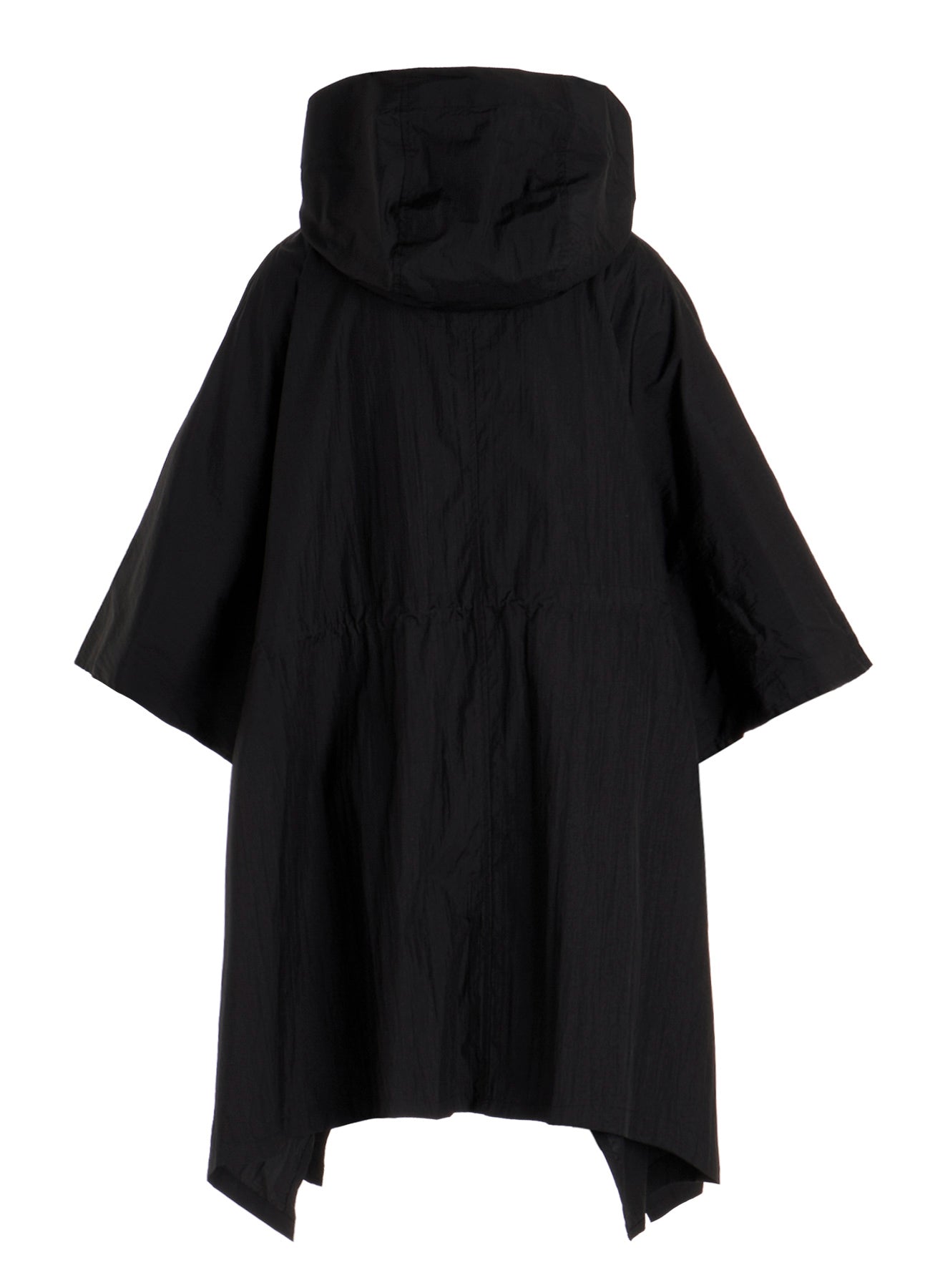 NYLON TAFFETA HOODED PONCHO COAT