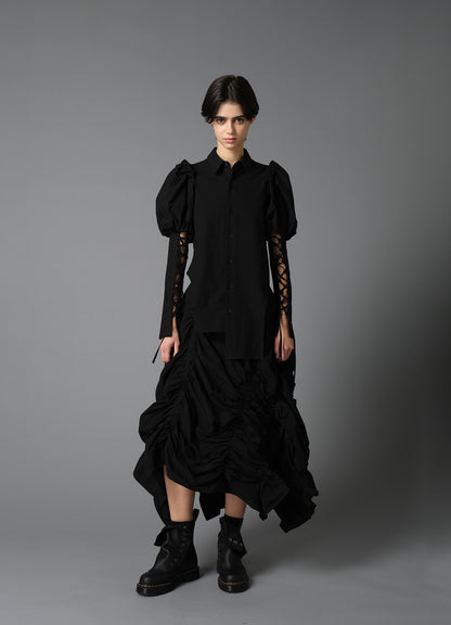 TYPEWRITER  GATHER DRESS