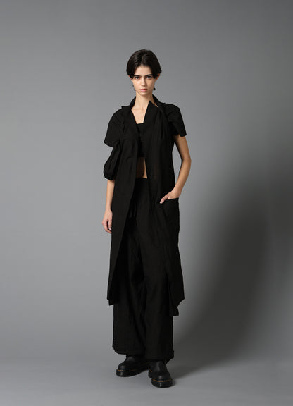WRINKLED TYPEWRITER B TWIST DRESS