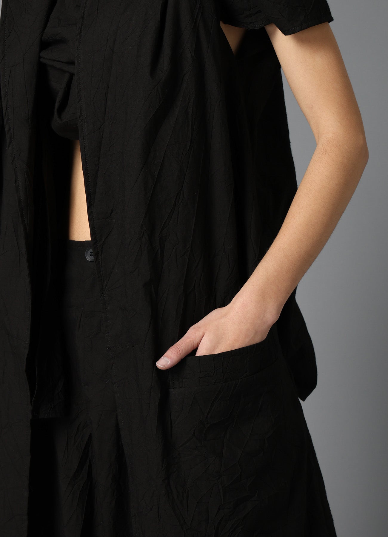 WRINKLED TYPEWRITER B TWIST DRESS
