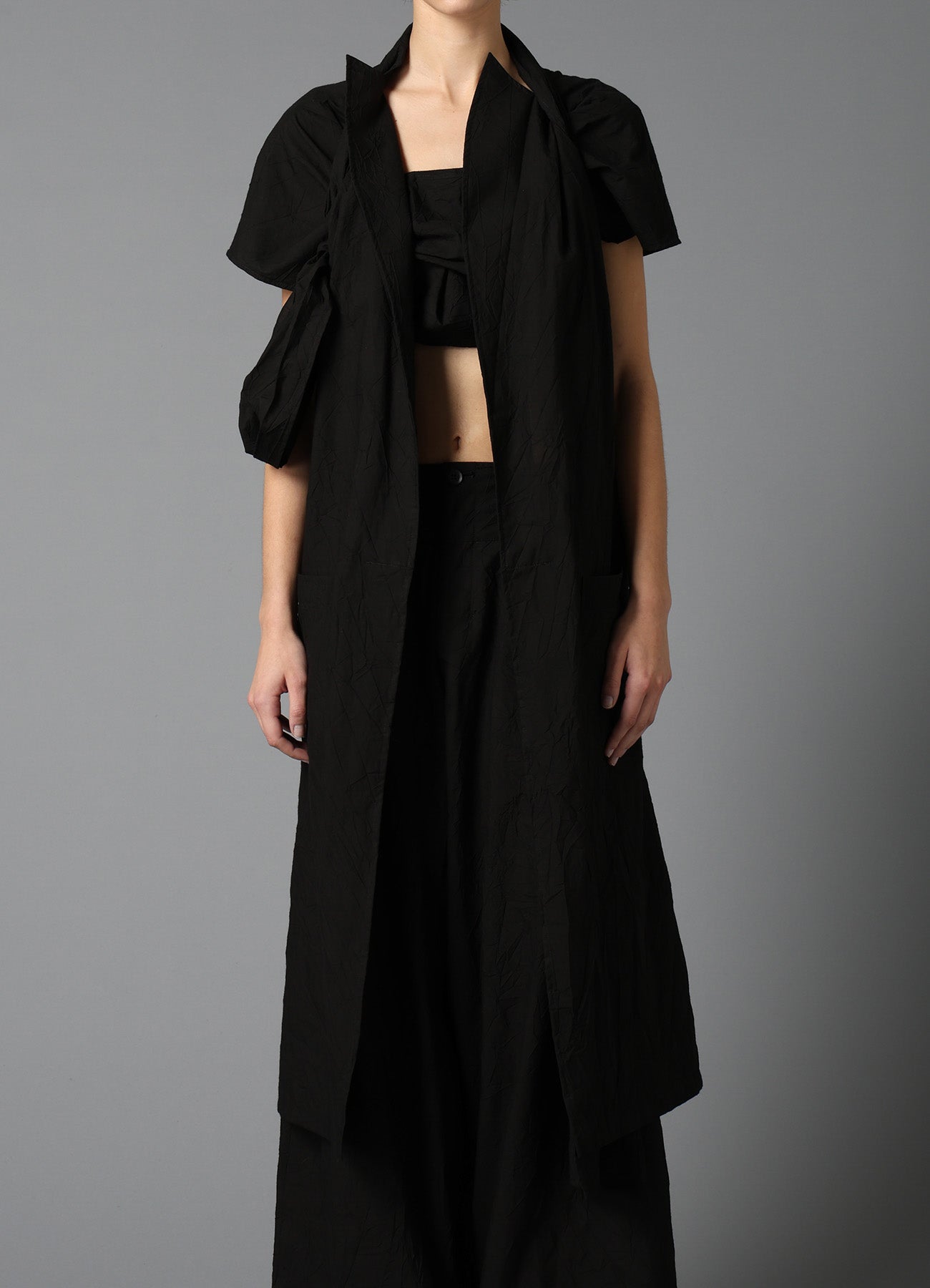 WRINKLED TYPEWRITER B TWIST DRESS