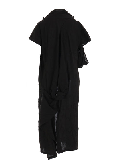 WRINKLED TYPEWRITER B TWIST DRESS