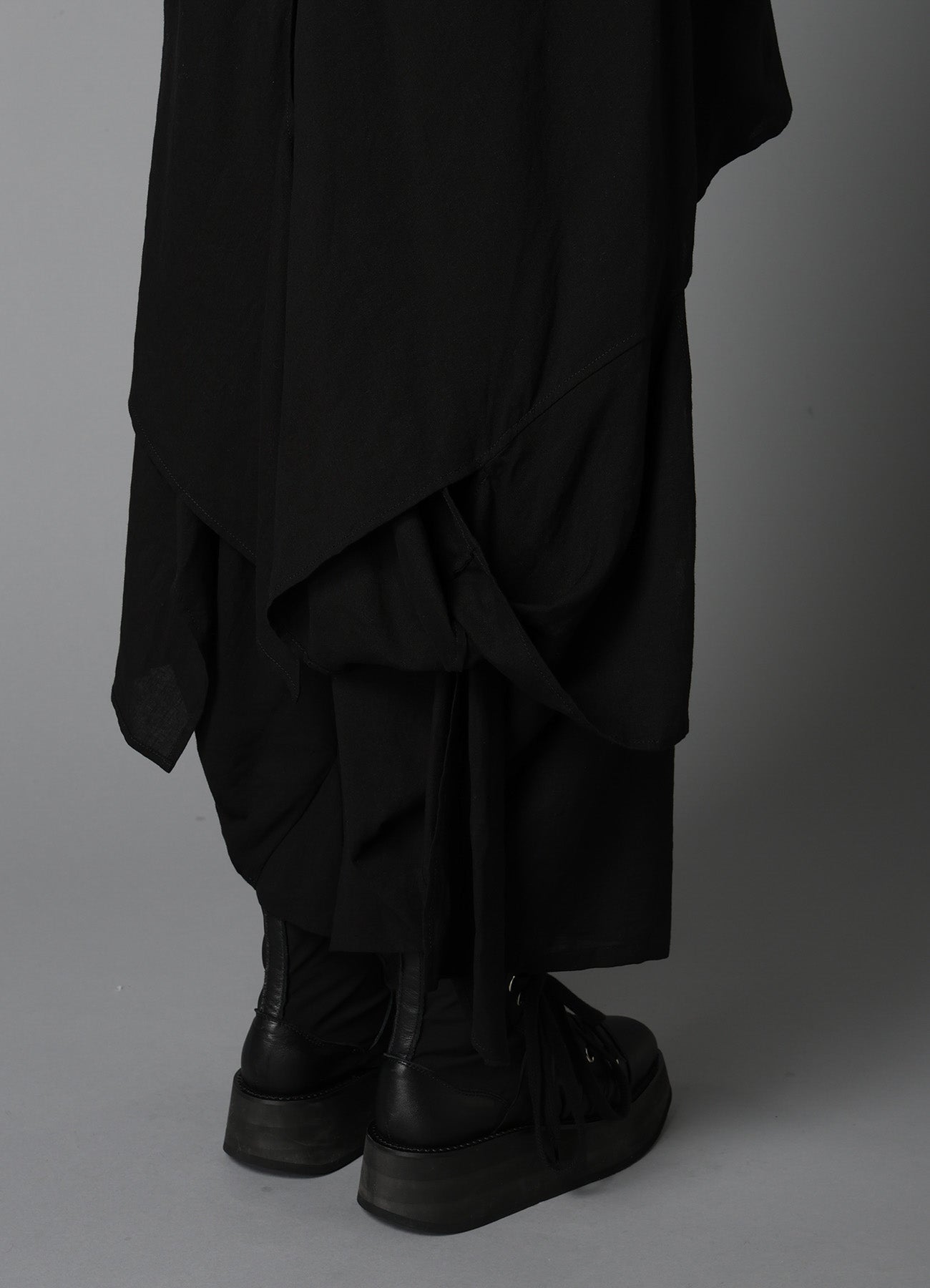 CELLULOSE/ LINEN LAWN LACE UP DRESS