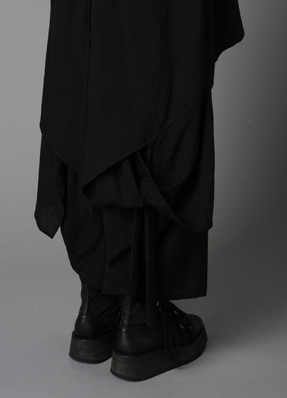 CELLULOSE/ LINEN LAWN LACE UP DRESS