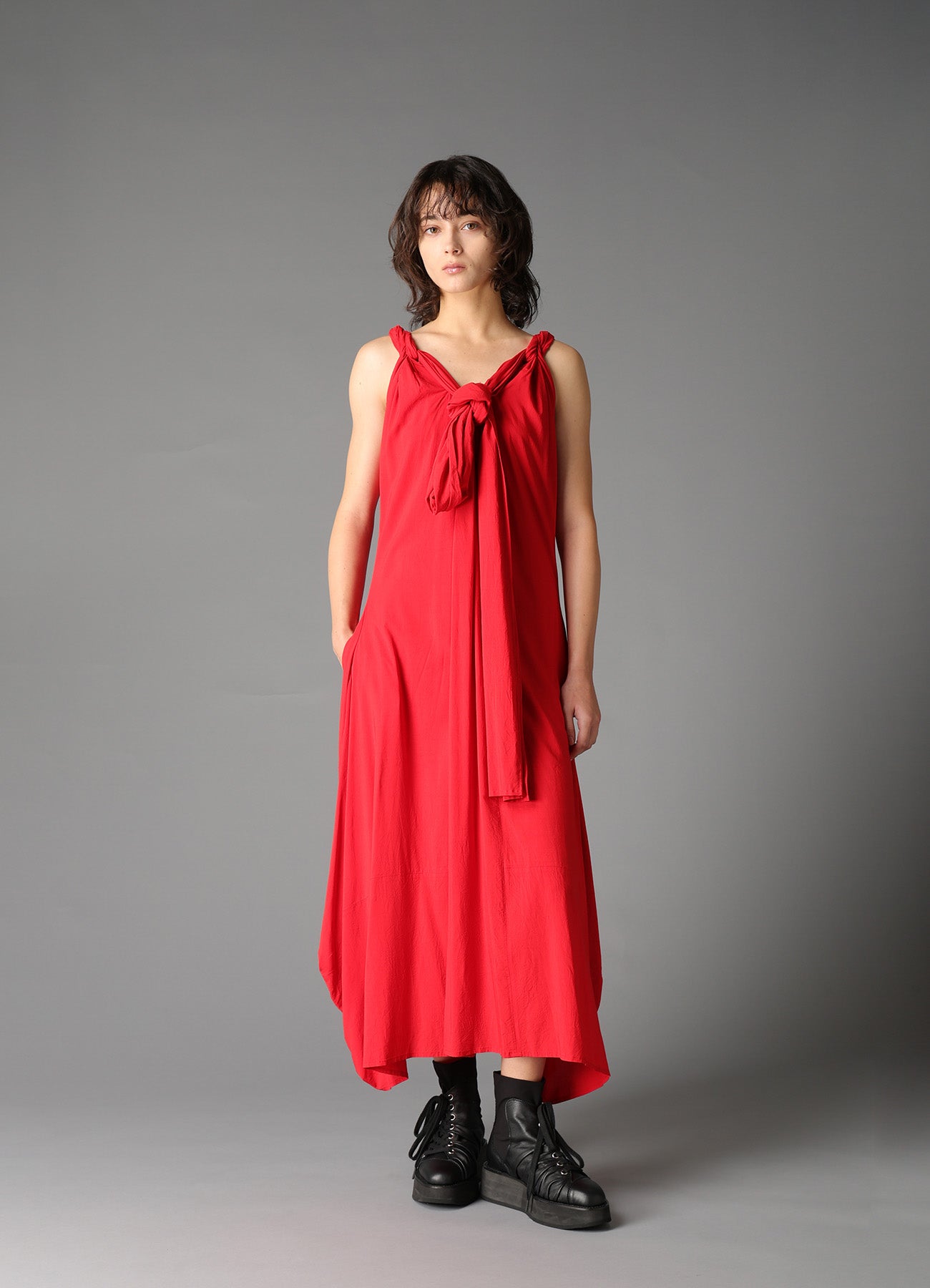 RY/ WRINKLED TWISTED DRES – THE SHOP YOHJI YAMAMOTO