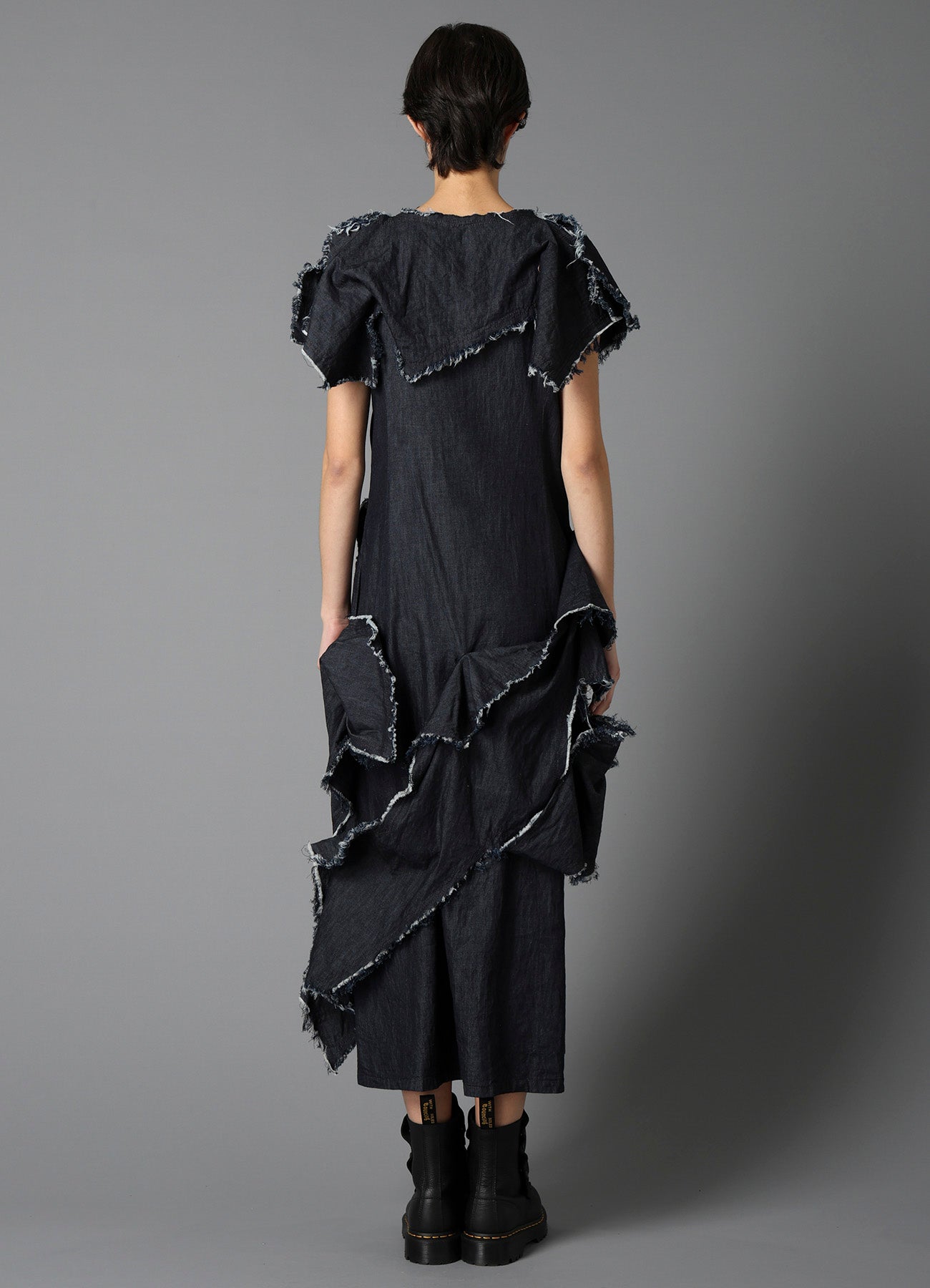 8oz DENIM DESIGNED PANEL DRESS A