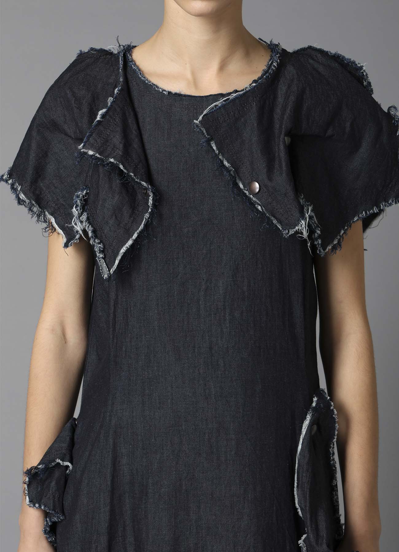 8oz DENIM DESIGNED PANEL DRESS A