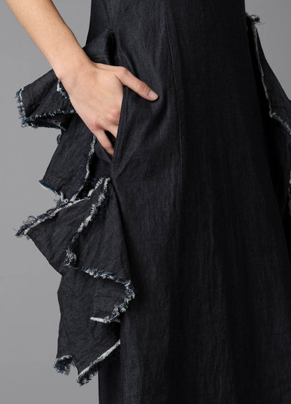 8oz DENIM DESIGNED PANEL DRESS A