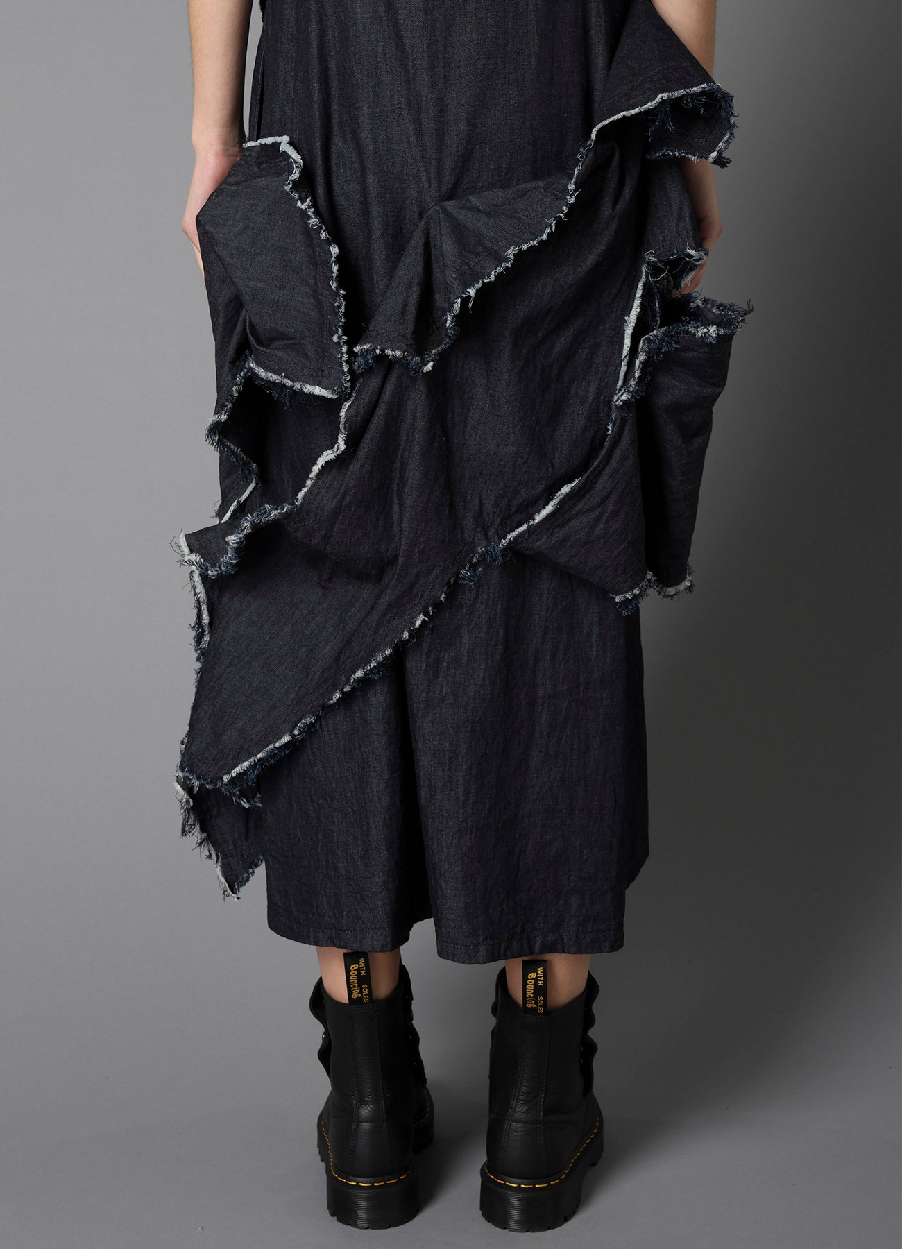 8oz DENIM DESIGNED PANEL DRESS A