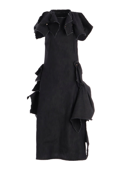 8oz DENIM DESIGNED PANEL DRESS A