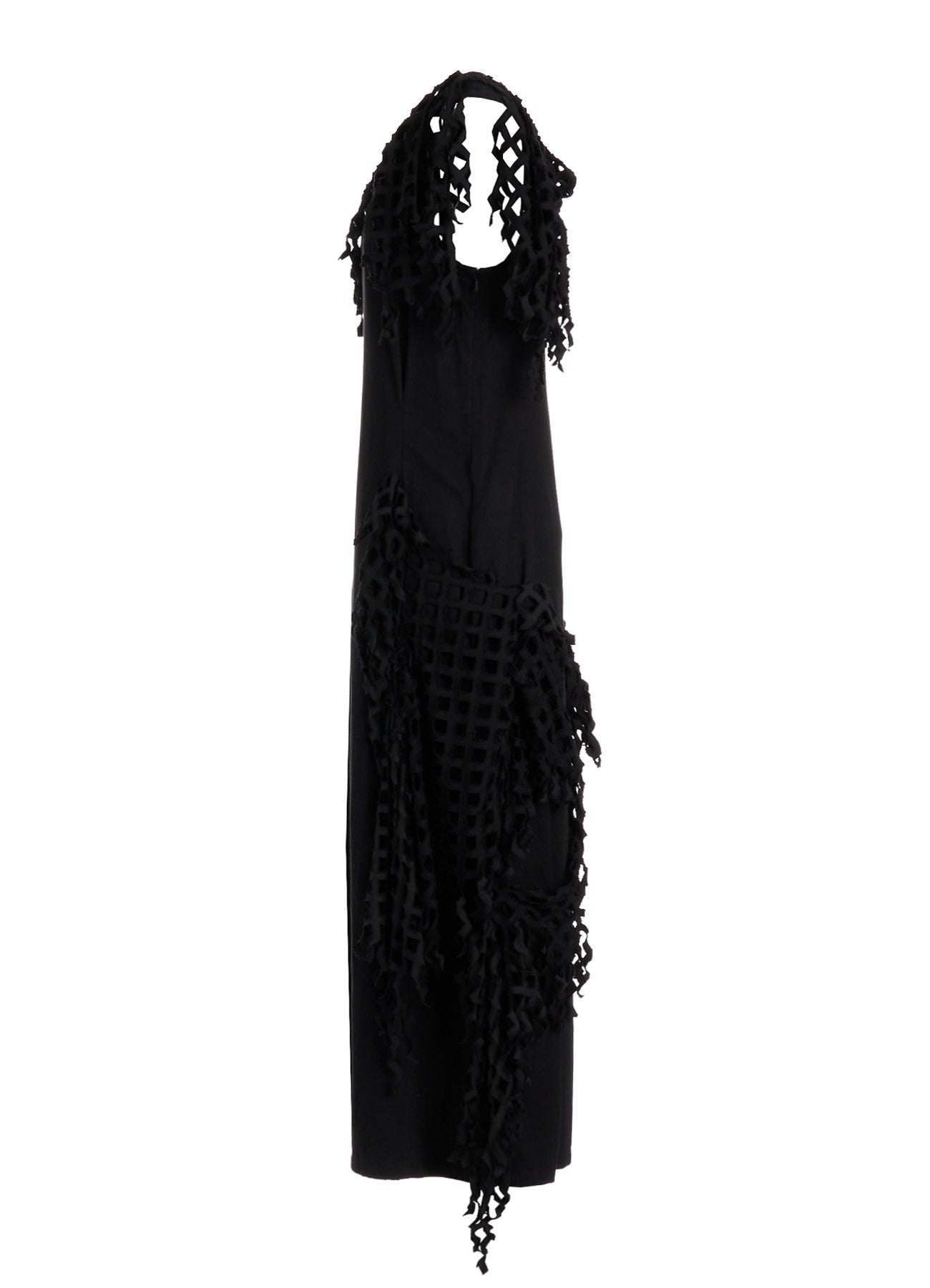 BLACK DENIM DESIGNED PANEL DRESS A