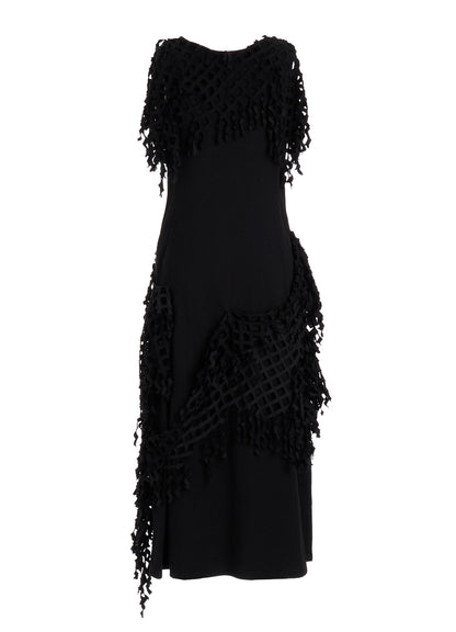 BLACK DENIM DESIGNED PANEL DRESS A