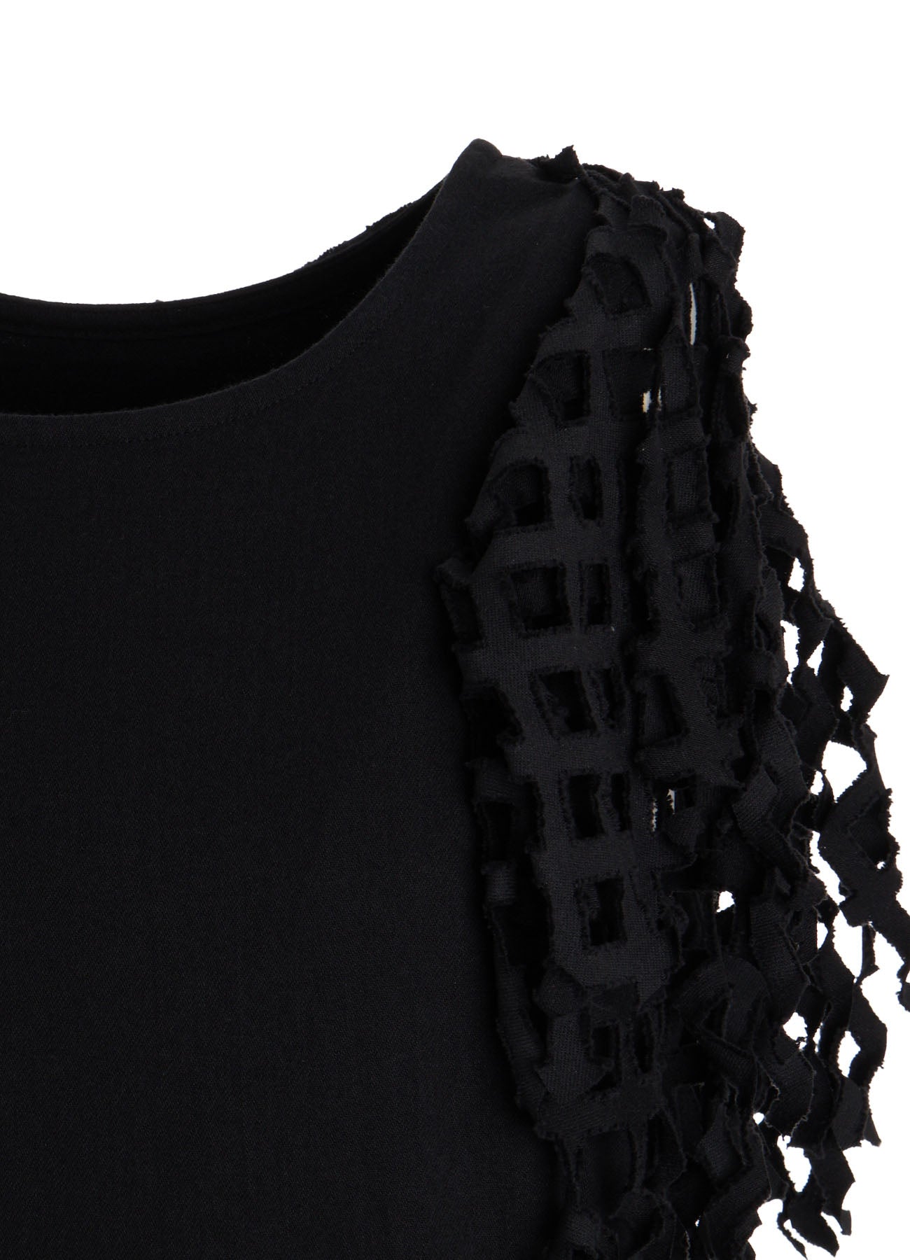 BLACK DENIM DESIGNED PANEL DRESS A