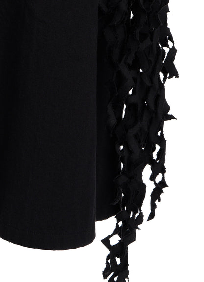 BLACK DENIM DESIGNED PANEL DRESS A