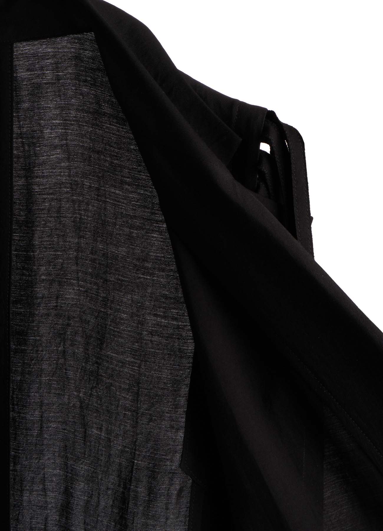 HIGH TWISTED GABARDINE FRINGE DRESS