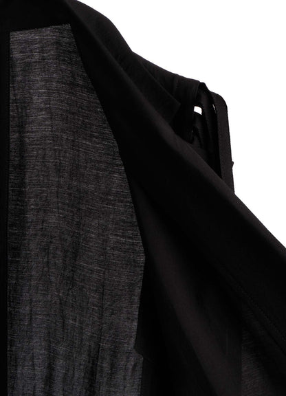 HIGH TWISTED GABARDINE FRINGE DRESS
