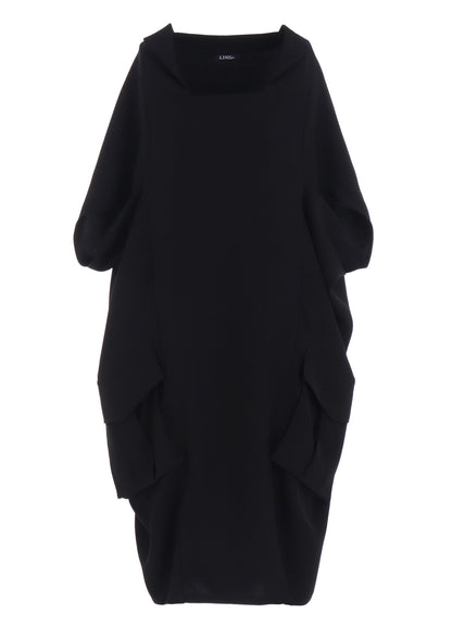 DOUBLE SATIN COCOON DRESS