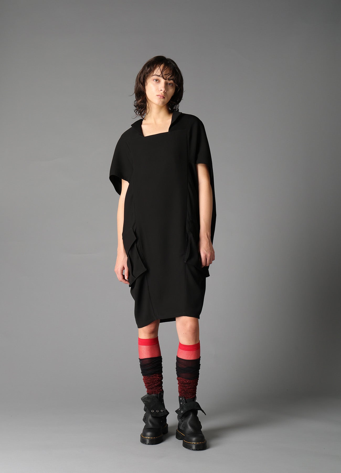 DOUBLE SATIN COCOON DRESS