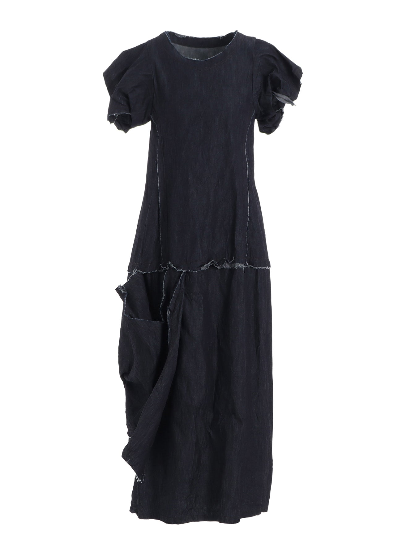 6oz DENIM DESIGNED PANEL DRESS B