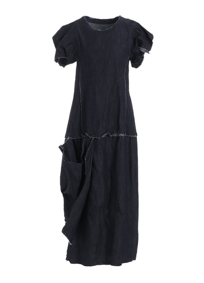 6oz DENIM DESIGNED PANEL DRESS B