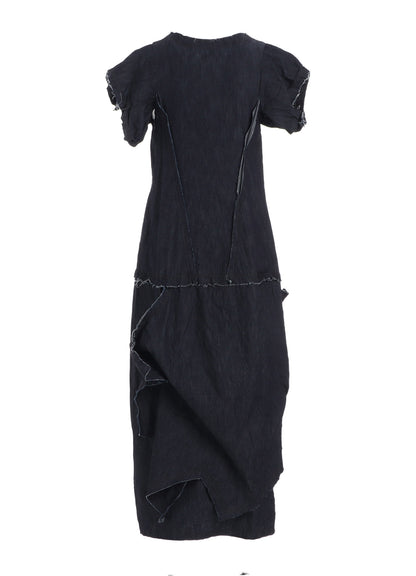 6oz DENIM DESIGNED PANEL DRESS B
