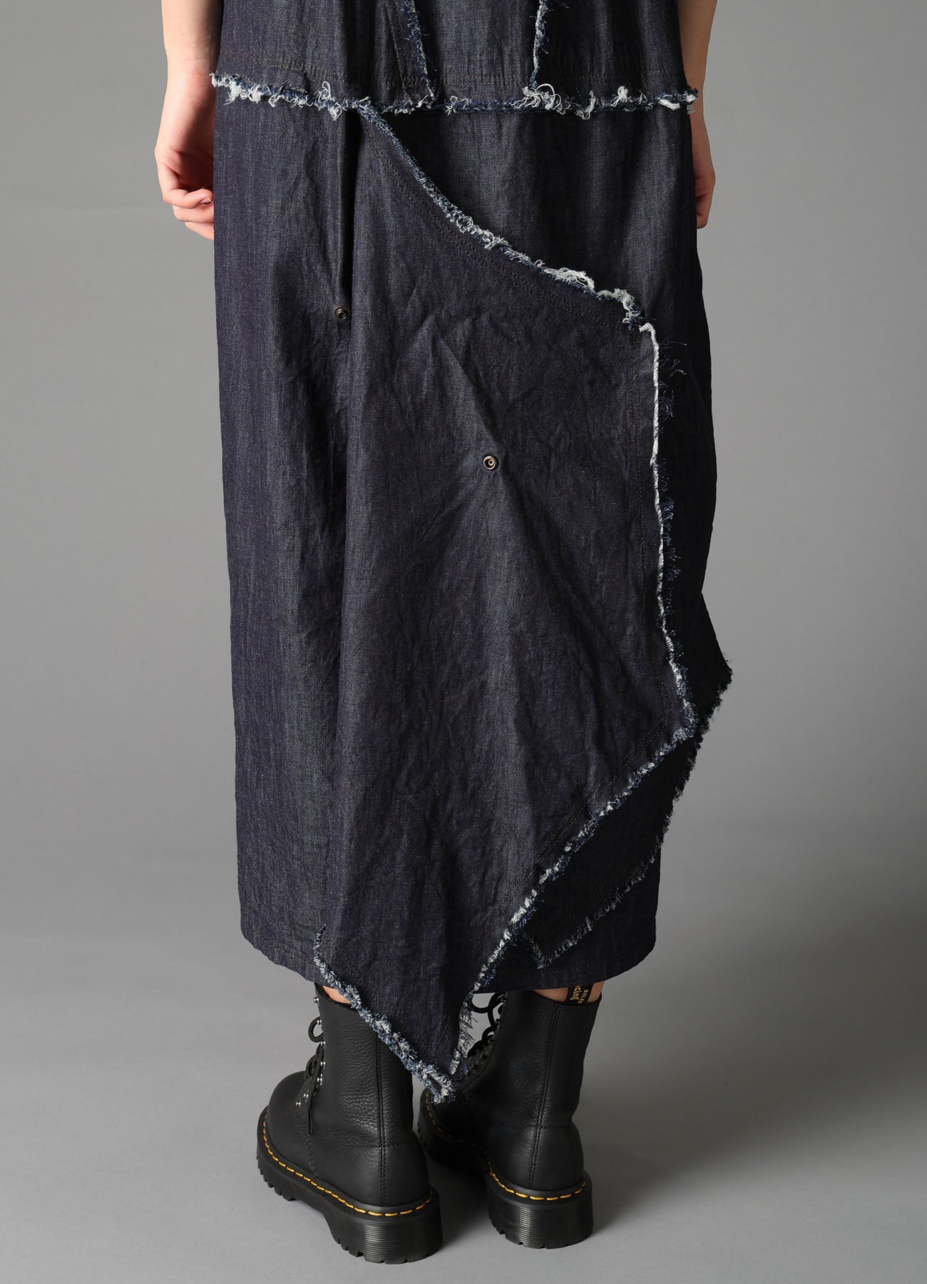 6oz DENIM DESIGNED PANEL DRESS B