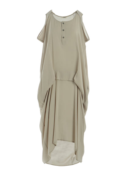 RAYON LAWN SLEEVELESS TUCK DRESS