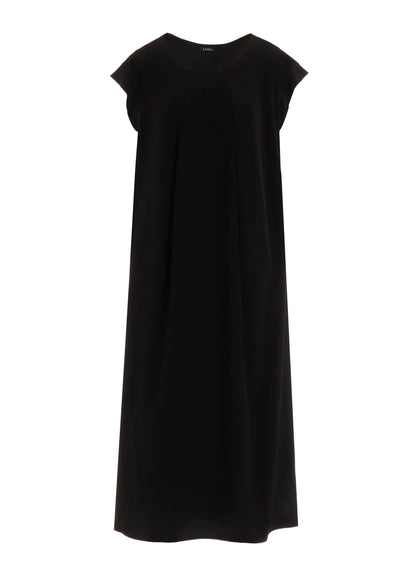 TA/PE DECHINE TUCK ROUND NECK DRESS