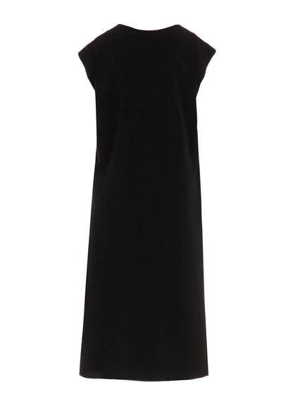 TA/PE DECHINE TUCK ROUND NECK DRESS